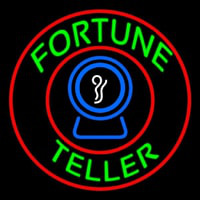 Green Fortune Teller With Logo Neonreclame