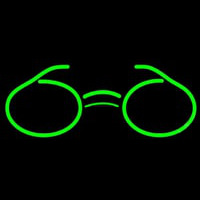 Green Glasses Logo Neonreclame