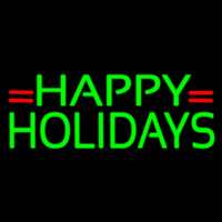 Green Happy Holidays Neonreclame