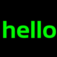 Green Hello Neonreclame
