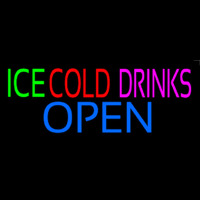 Green Ice Red Cold Drinks Open Neonreclame