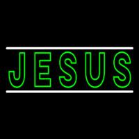 Green Jesus Block Neonreclame
