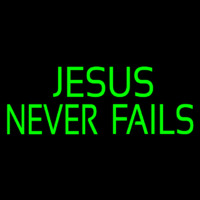 Green Jesus Never Fails Neonreclame