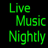 Green Live Music Nightly Block Neonreclame