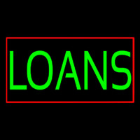 Green Loans With Red Border Neonreclame