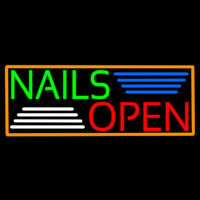 Green Nails Red Open Neonreclame