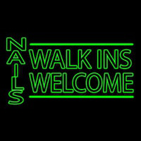 Green Nails Walk Ins Welcome Neonreclame