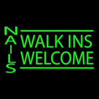 Green Nails Walk Ins Welcome Neonreclame