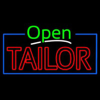 Green Open Double Stroke Tailor Neonreclame