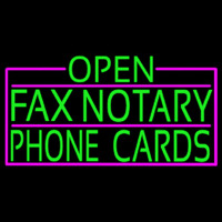 Green Open Fa  Notary Phone Cards With Pink Border Neonreclame