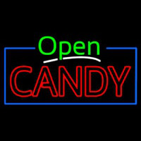 Green Open Red And Yellow Candy Neonreclame