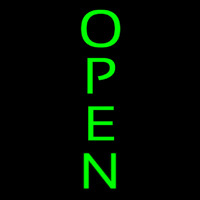 Green Open Vertical Neonreclame