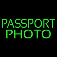 Green Passport Photo Neonreclame