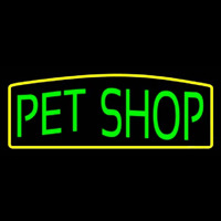 Green Pet Shop Yellow Border Neonreclame