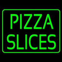 Green Pizza Slices Neonreclame