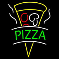 Green Pizza With Logo Neonreclame