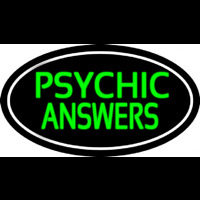 Green Psychic Answers White Border Neonreclame