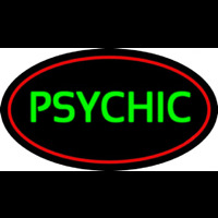 Green Psychic With Red Border Neonreclame