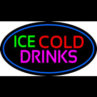 Green Red Ice Cold Drinks Neonreclame