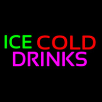 Green Red Ice Cold Drinks Neonreclame