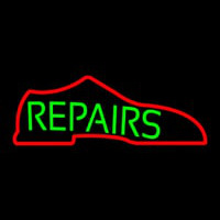 Green Repair Shoe Neonreclame