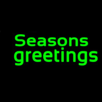 Green Seasons Greetings Neonreclame