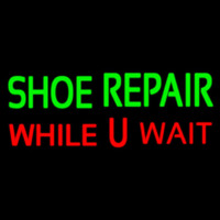 Green Shoe Repair Red While You Wait Neonreclame