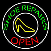 Green Shoe Repairs Open Neonreclame