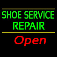 Green Shoe Service Repair Open Neonreclame