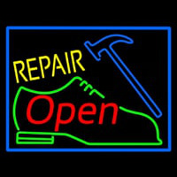 Green Shoe Yellow Repair Open Neonreclame