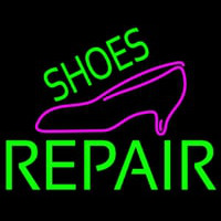 Green Shoes Repair Pink Sandal Neonreclame