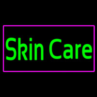 Green Skin Care Pink Border Neonreclame