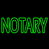 Green Slant Notary Neonreclame