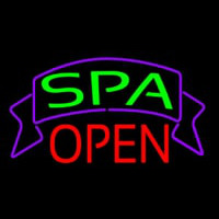 Green Spa Open Banner Neonreclame