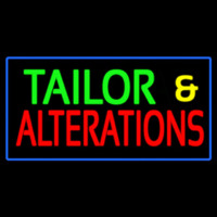 Green Tailor And Red Alteration Blue Border Neonreclame