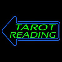 Green Tarot Reading With Blue Arrow Neonreclame