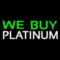 Green We Buy White Platinum Neonreclame