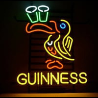 Guinness Irish Lager Ale Toucan Neon Bier Bar Pub Bord