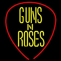 Guns N Roses Guitar Pick Rock Band Neonreclame
