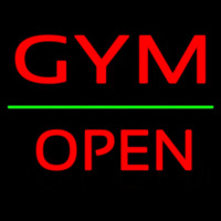 Gym Block Open Green Line Neonreclame