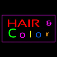 Hair And Color With Pink Border Neonreclame