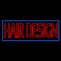 Hair Design With Blue Border Neonreclame