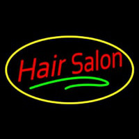 Hair Salon Oval Red Neonreclame