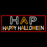 Happy Halloween Block With Red Border Neonreclame