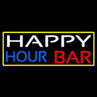 Happy Hour Bar With Yellow Border Neonreclame