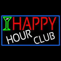 Happy Hour Club With Blue Border Neonreclame