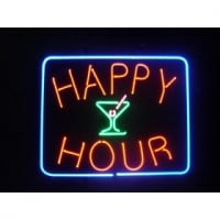 Happy Hour Cocktails Neonreclame