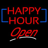 Happy Hour Cursive Open Neonreclame