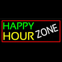 Happy Hour Zone With Red Border Neonreclame