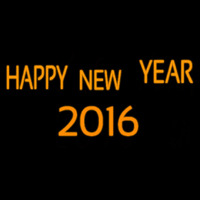 Happy New Year 2016 Neonreclame